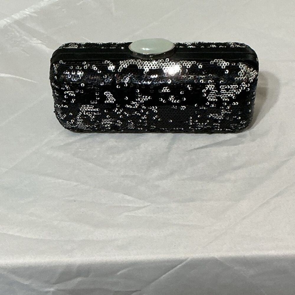 ASHRO Black Sequin Evening Clutch Shoulder Bag Formal Prom Party